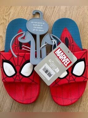 Marvel Red and Blue Spider-Man Kids Slide Sandals